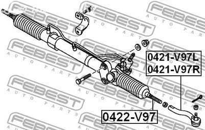 Spare Parts and Consumables - Тяга рул RH+LH Febest 0422V97