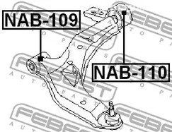 Запчасти и расходники - Сайлентблок рычага передний Nissan Primera P12 01-07 FEBEST NAB109