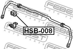 Авто тетиктер жана сарптоолору - Втулка стабилизатора заднего Honda CR-V RD1 95-00 FEBEST HSB008