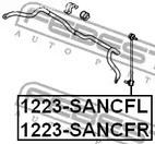 Запчасти и расходники - Тяга стабилизатора переднего левая Hyundai Santa Fe 06> FEBEST 1223SANCFL