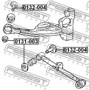 Spare Parts and Consumables - Втулка с эксцентриком Toyota Rav4 Aca2# 00-05 FEBEST 0132004