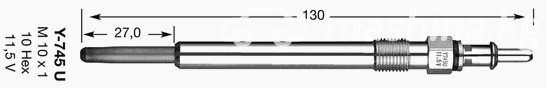 Spare Parts and Consumables - Свеча накала CDI NGK 0011594801, шт NGK 6346