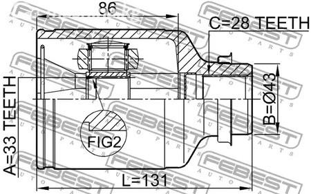 Spare Parts and Consumables - ШРУС внутренний правый к-кт Mazda6 GG 02-08 FEBEST 0511M6ATRH