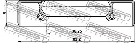 Spare Parts and Consumables - Сальник привода 40x62x8 Suzuki Grand Vitara 06-14 FEBEST 95GBY40620808C