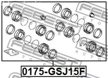 Spare Parts and Consumables - Ремк-кт суппорта торм.перед. Toyota Land Cruiser 120 04> FEBEST 0175GSJ15F