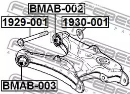 Spare Parts and Consumables - С/блок заднего нижнего рычага передний Febest BMAB003