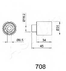 Spare Parts and Consumables - Ролик ГРМ паразит BL 2хрядный Ashika 4507708