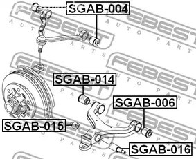 Запчасти и расходники - Сайлентблок переднего нижнего рычага SsangYong Actyon Sports 06> FEBEST SGA