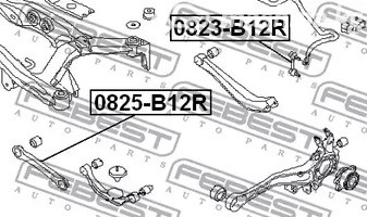 Запчасти и расходники - Тяга задняя поперечная subaru legacy febest 0825b12r