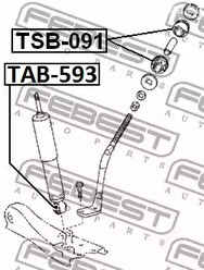 Запчасти и расходники - Втулка растяжки Toyota Hiace 05-14 FEBEST TSB091