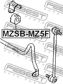 Spare Parts and Consumables - Втулка стабилизатора переднего Mazda 3 2.0TD 06-09/Mazda 5 CR19# 1.8i/2.0i/