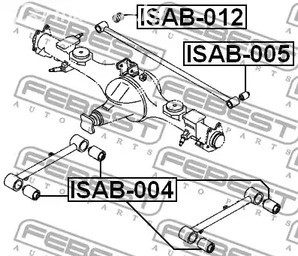 Spare Parts and Consumables - Сайлентблок задней поперечной тяги Great Wall Hover/SAFE F1 05>,Isuzu Axiom