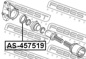 Запчасти и расходники - Подшипник приводного вала Ford Focus II 04-08 FEBEST AS457519