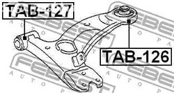 Авто тетиктер жана сарптоолору - Сайлентблок передний переднего рычага Toyota Rav4 ACA2# 00-05 FEBEST TAB127