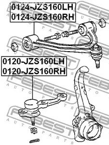 Запчасти и расходники - Рычаг задней подвески передний Toyota Camry 2.4 16V/3.5 24V 06> FEBEST 0124