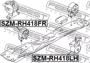 Spare Parts and Consumables - Подушка ДВС левая Suzuki Liana 01> FEBEST SZMRH418LH