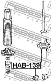 Запчасти и расходники - Сайлентблок зад. Амортизатора FEBEST HAB139