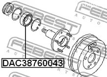 Spare Parts and Consumables - Подшип.зад.ступ. Nissan Serena C24 2wd FEBEST DAC38760043