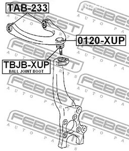 Spare Parts and Consumables - Шаровая опора переднего верхнего рычага Febest 0120XUP