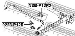 Авто тетиктер жана сарптоолору - Втулка стабилизатора заднего Nissan Primera P12E FEBEST NSBP12R2