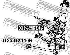 Spare Parts and Consumables - Рычаг задний поперечный передний RH+LH Febest 0125110R