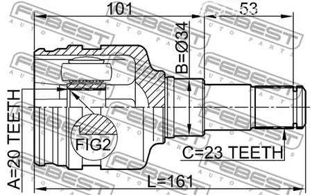 Запчасти и расходники - ШРУС внутренний к-кт Toyota Yaris (JPP) KSP90 05> FEBEST 0111KSP90