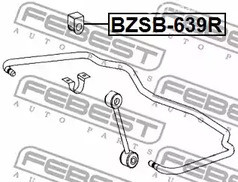 Spare Parts and Consumables - Втулка стабилизатора заднего Febest BZSB639R