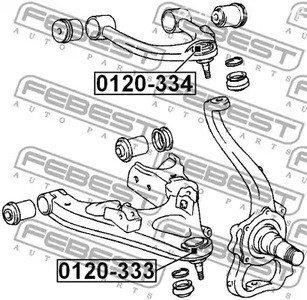 Spare Parts and Consumables - Шаровая опора переднего нижнего рычага Febest 0120333