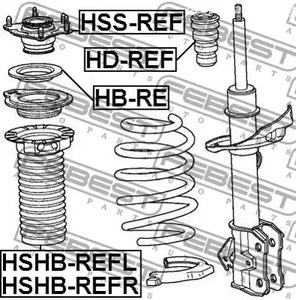 Spare Parts and Consumables - Пыльник переднего амортизатора Honda Cr-V Re3/Re4 07-12 FEBEST HSHBREFR