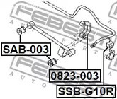 Авто тетиктер жана сарптоолору - Тяга стабилизатора заднего Subaru Impreza/Legasy 89-00 FEBEST 0823003