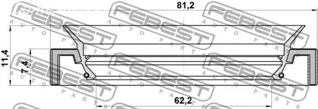 Spare Parts and Consumables - Сальник ступицы передней Febest 95HAY64810711X