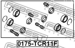 Запчасти и расходники - Рем.к-т диск.торм. d60 (Akebono) Toyota Liteace 92> FEBEST 0175TCR11F