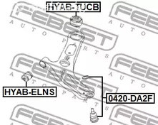 Авто тетиктер жана сарптоолору - Сайлентблок рычага переднего Hyundai Elantra 11> FEBEST HYABELNS