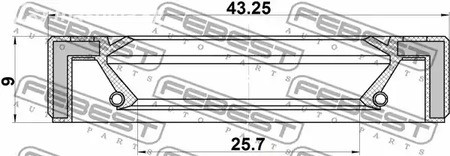 Spare Parts and Consumables - Сальник р/в 27x43x9 Honda CR-V 2.0 97> FEBEST 95GAY27430909L