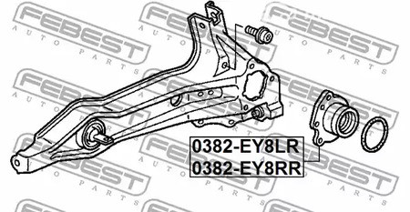 Запчасти и расходники - К-кт подшипника ступ. зад. лев. Honda Partner/Orthia 96-05 FEBEST 0382EY8LR