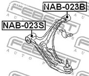 Запчасти и расходники - Сайлентблок рычага зад. Nissan Micra all 92-03 FEBEST NAB023B