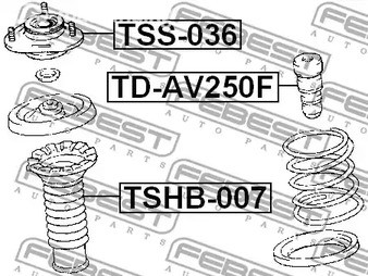 Авто тетиктер жана сарптоолору - Отбойник амортизатора переднего Toyota Corolla CDE120/ZZ12# 01>/Avensis ##T