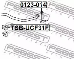 Авто тетиктер жана сарптоолору - Втулка стабилизатора переднего D25mm Lexus LS400 89-94 FEBEST TSBUCF31F