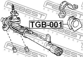 Запчасти и расходники - Проставка рулевой рейки toyota yaris ncp1#/nlp10/scp10 1999-2005 febest tgb