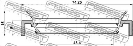 Spare Parts and Consumables - Сальник привода 50x74x9/15 Toyota Camry 88-91 FEBEST 95HAY50740915C