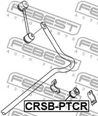 Авто тетиктер жана сарптоолору - Втулка заднего стабилизатора d15.4 Chrysler Pt Cruiser 01-09 FEBEST CRSBPTC