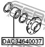 Авто тетиктер жана сарптоолору - Подшипник ступ. пер. VW Golf/Jetta <83/Caddy/Scirocco <92 FEBEST DAC3464003