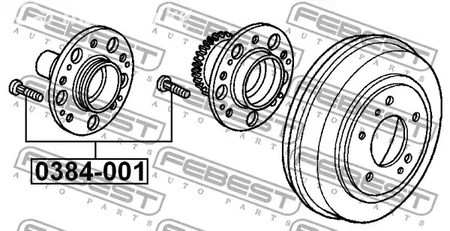 Запчасти и расходники - Шпилька колесная Honda CR-V 01-06 FEBEST 0384001