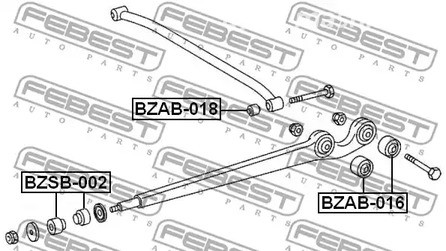 Spare Parts and Consumables - Сайлентблок заднего рычага MB G-Class 463 92> FEBEST BZAB016