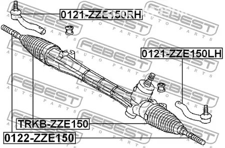 Запчасти и расходники - Тяга рулевая RH+LH Febest 0122ZZE150