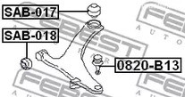 Spare Parts and Consumables - Сайлентблок пер.рычага зад. Subaru Legasy 04> FEBEST SAB017