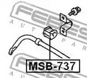 Авто тетиктер жана сарптоолору - Втулка стабилизатора заднего Mitsubishi Lancer CS 2000-2009 FEBEST MSB737