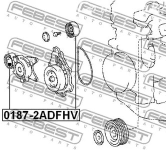 Spare Parts and Consumables - Ролик натяжной генератора Toyota Corolla 2.0D 05> FEBEST 01872ADFHV