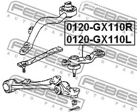 Запчасти и расходники - Опора шаровая нижняяToyota lexus IS200 00> FEBEST 0120GX110L