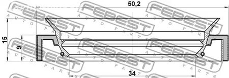 Spare Parts and Consumables - Сальник приводапер. лев. 36x50x9/15 Subaru Forester/Impreza/Legacy 1.5-3.0